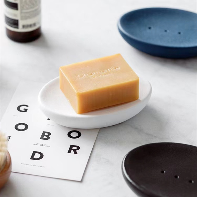 Lengvos prabangos keramikos muilo indas Vonios kambario nusausinimas muilo laikiklis Sandėliavimo reikmenys Tualeto muilo lentynos Buitiniai aksesuarai