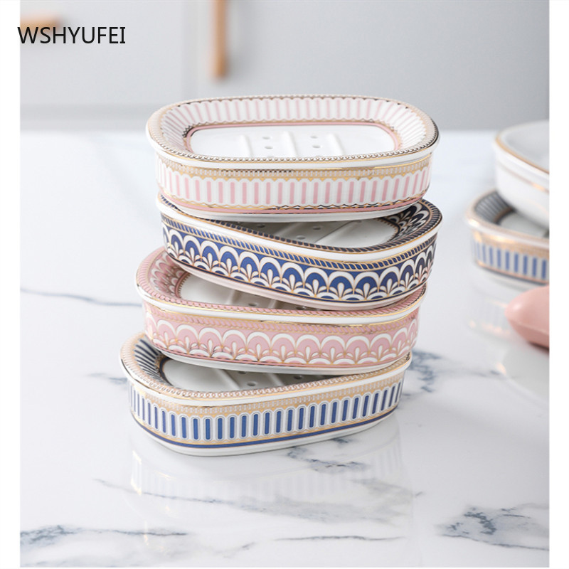 Nordic Light Luksuzna keramička posuda za sapun Posuda za nakit Sat Stalak za pohranu Hotel Kućanstvo Tuš kada Kupaonica Dekoracija