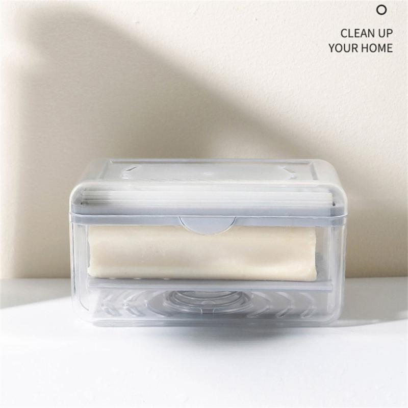 Yra sandėlyje Skalbimo muilo indas Netrinkite muilo dėžutė vonios kambariui dušo rankų muilo dėžutė su kempinės voleliais Nešiojami skalbimo įrankiai