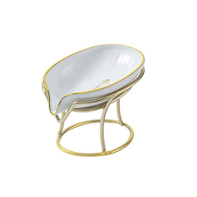 Θήκη σαπουνιού μπάνιου Σχήμα φύλλου Σαπουνιού αποστράγγισης Αντιολισθητικός νιπτήρας κουζίνας Δίσκος αποθήκευσης σφουγγάρι Πλαστικό κουτί σαπουνιού Αξεσουάρ μπάνιου