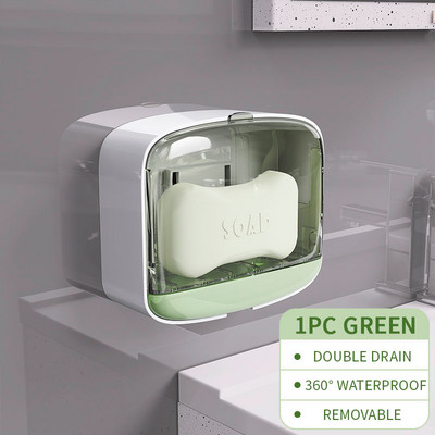 Zidni stalak za sapun bez bušenja Vodootporna kutija za sapun s otvorenim vrhom Prijenosni odvod Lako se rastavlja Čišćenje kupaonskog pribora