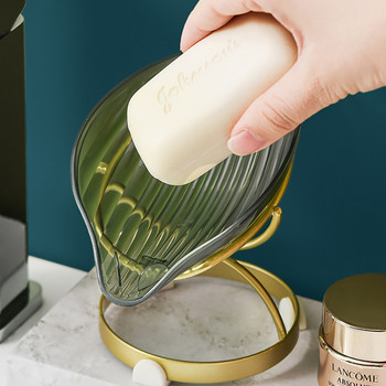 Държач за сапунерка с форма на листа с оттичане Душ Кухня Баня Сапун Keep Dry Стойка за пестене на сапун Поставка за тави за съдове