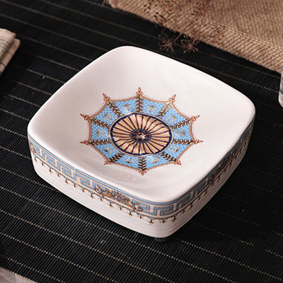 Europietiškas keraminio muilo laikiklis Buitinis nusausinamas muilo indų laikiklis Vonios kambario priedai Tualeto Tvarkyklės Virtuvės Sandėliavimas