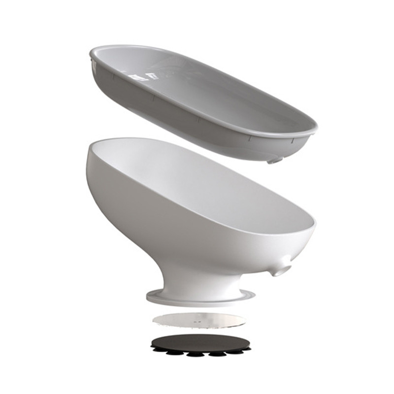 Muilo indų siurbimo puodelis su nutekamuoju vandeniu Vonios kambario muilo laikiklis Kithcen kempinės laikiklis Muilo talpykla Vonios reikmenys