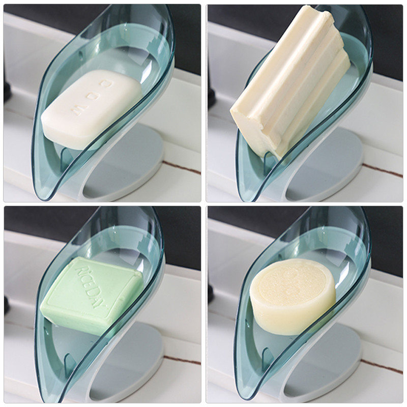 Konco plastična posuda za sapun, 1/2 komada držača sapuna, posude za sapun za kupaonicu s odvodnom kutijom Kupaonski pribor Kupaonski dodaci