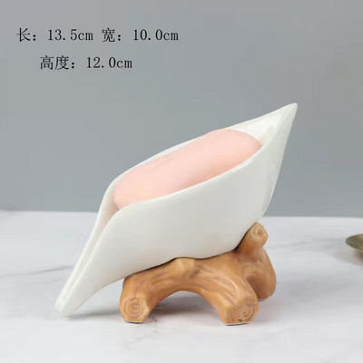 1 kom Keramika u europskom stilu Navlaka za sapun Nepravilnog oblika Jednobojna Kućna posuda za držač sapuna Putna kupaonica Tuš Spremište