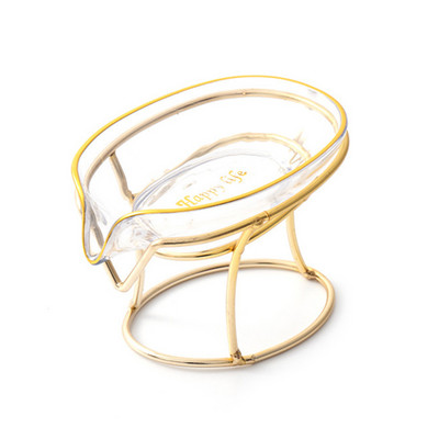 Lengvo prabangaus stiliaus kūrybinga muilo dėžutė Keramikos lapeliai Vonios muilo laikiklis Indų laikymas Buitinis kanalizacija Be perforuoto muilo lentynos