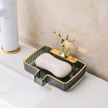 Κουτί σαπουνιού Nordic Deer Shape Household Light Πολυτελές κεραμικό πιάτο σαπουνιού αποστράγγισης για πλάκα αποθήκευσης μπάνιου Προμήθειες μπάνιου