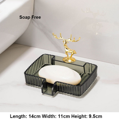 Kutija za sapun u obliku nordijskog jelena Lagana kućanska luksuzna keramička posuda za sapun za odvod za kupaonicu Tanjur za pohranu Kupaonski pribor