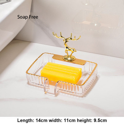 Kutija za sapun u obliku nordijskog jelena Lagana kućanska luksuzna keramička posuda za sapun za odvod za kupaonicu Tanjur za pohranu Kupaonski pribor