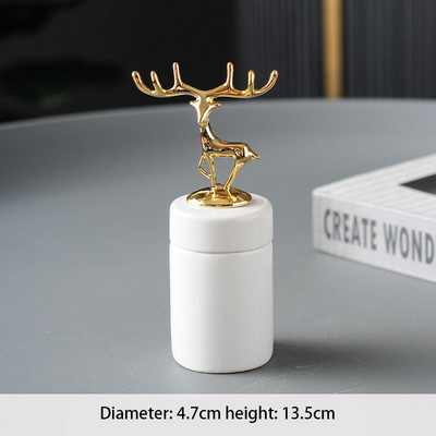 Kutija za sapun u obliku nordijskog jelena Lagana kućanska luksuzna keramička posuda za sapun za odvod za kupaonicu Tanjur za pohranu Kupaonski pribor