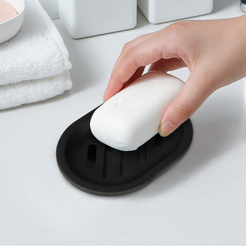 2 ΤΕΜ. Πιάτα σαπουνιού με αποχέτευση, θήκη σαπουνιού διπλής στρώσης που στεγνώνει πλαστικά αντιυγρασιακά σαπουνάκια για νεροχύτη κουζίνας