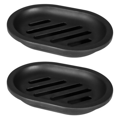 2 DB szappantálak lefolyóval, kétrétegű szappantartóval szárító műanyag nedvességgátló szappanvédők konyhai mosogatóhoz