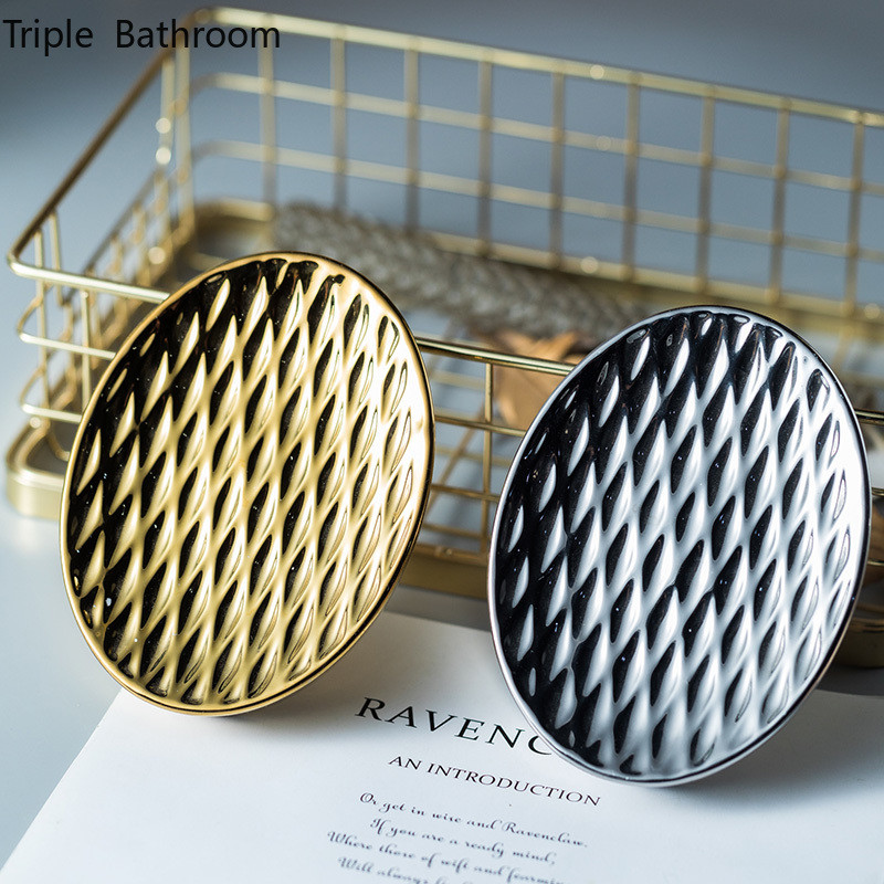 Lengvos prabangos keramikos muilo indas Aukščiausios klasės muilo laikikliai Priedai Viešbučių vonios lentynos Virtuvės reikmenys Muilo pakavimo dėžutės