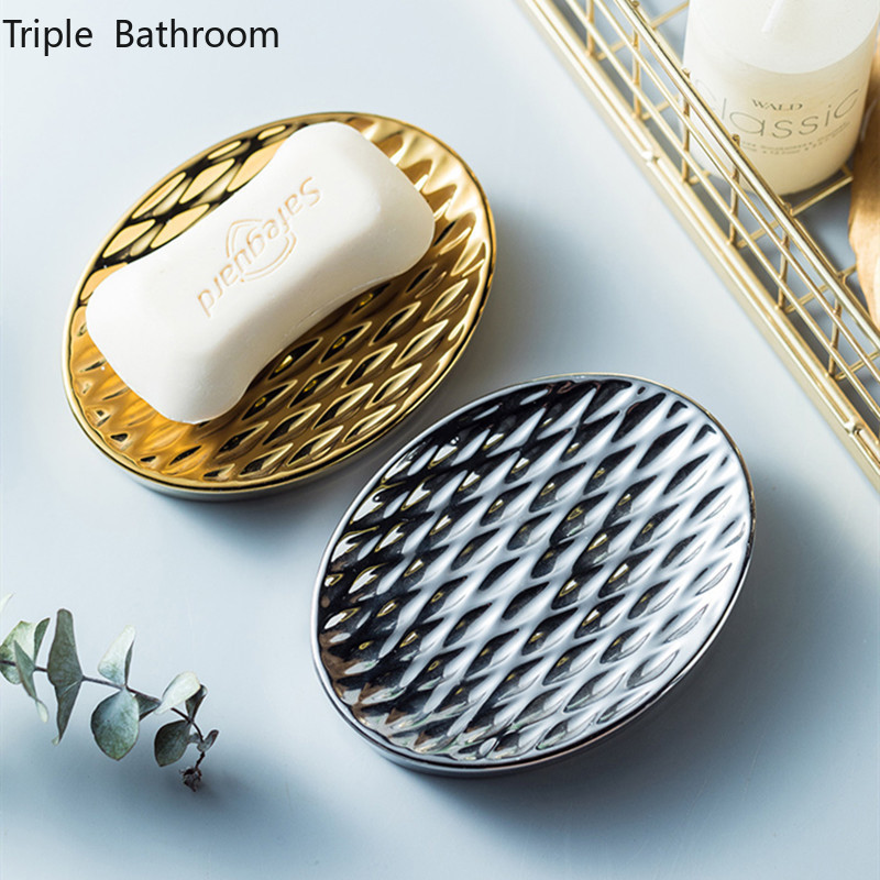 Lengvos prabangos keramikos muilo indas Aukščiausios klasės muilo laikikliai Priedai Viešbučių vonios lentynos Virtuvės reikmenys Muilo pakavimo dėžutės