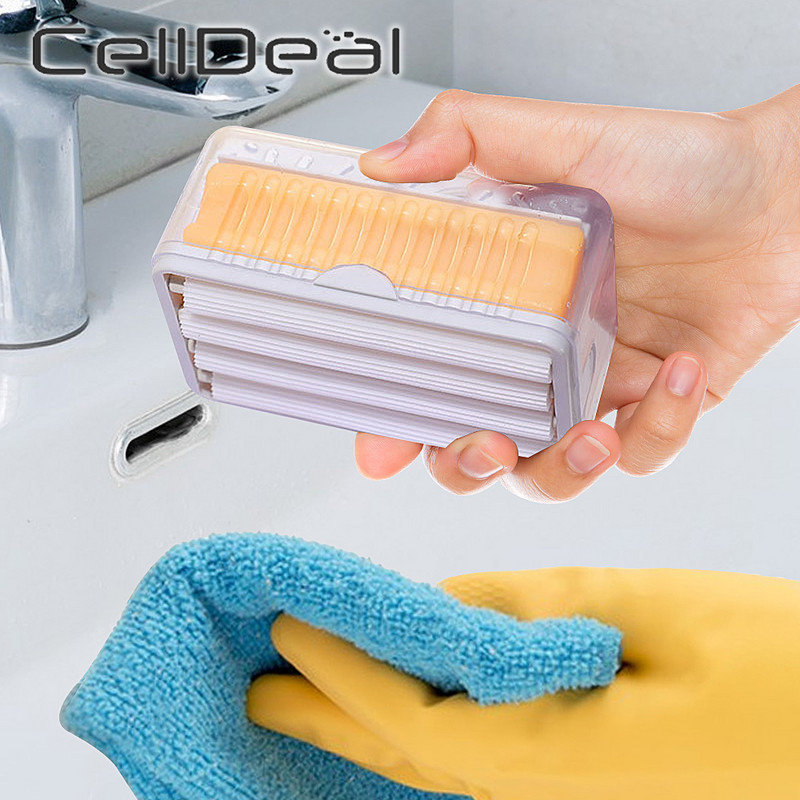 Daugiafunkcinis skalbinių muilo indas Netrinkite muilo dėžutė su kempininiais voleliais išleidimo angos Nešiojami valymo įrankiai Buities reikmenys