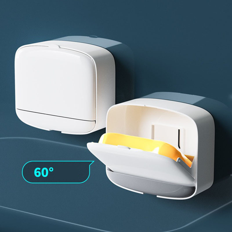 Drain Soapbox Prijenosna kućna kutija za pohranjivanje sapuna s poklopcem Vodootporna torbica za organizator putovanja Kupaonski dodaci