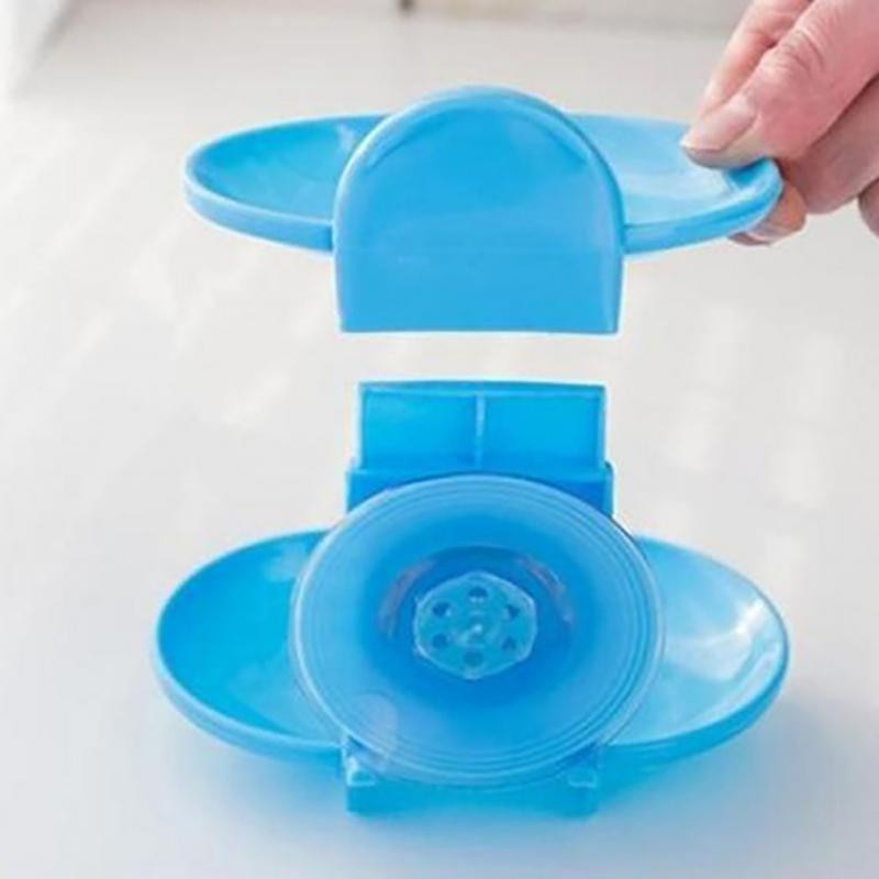 Nauji dvigubo sluoksnio stiprūs siurbtukai muilo dėžutė muilo nutekėjimo laikiklis Muilinė virtuvė Vonios kambario laikymo vieta Dėžutės vietos taupymo įrankiai YH-459912