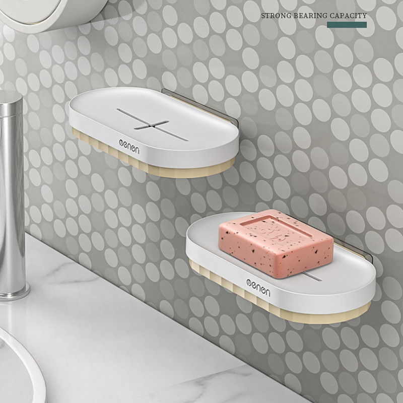 Muilo dėžutės siurbimo pakabinamas Dviejų sluoksnių muilo stovas, skirtas vonios kambario dušo laikikliui Namų plastikinis muilo dozatorius