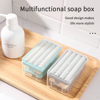 Soap Bubble Box Laundry Hands-free Artifact Roller Soap Box with Lid Drain Bubble Box Αξεσουάρ κουζίνας μπάνιου