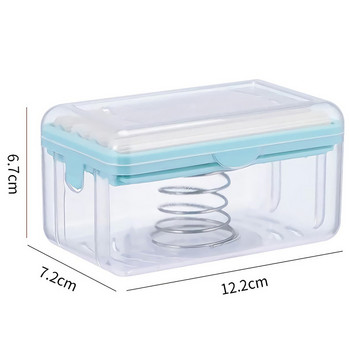 Кутия за сапунени мехурчета Пране Свободни ръце Артефакт Ролкова кутия за сапун с капак Дренаж Кутия за мехурчета Кухненски аксесоари за баня