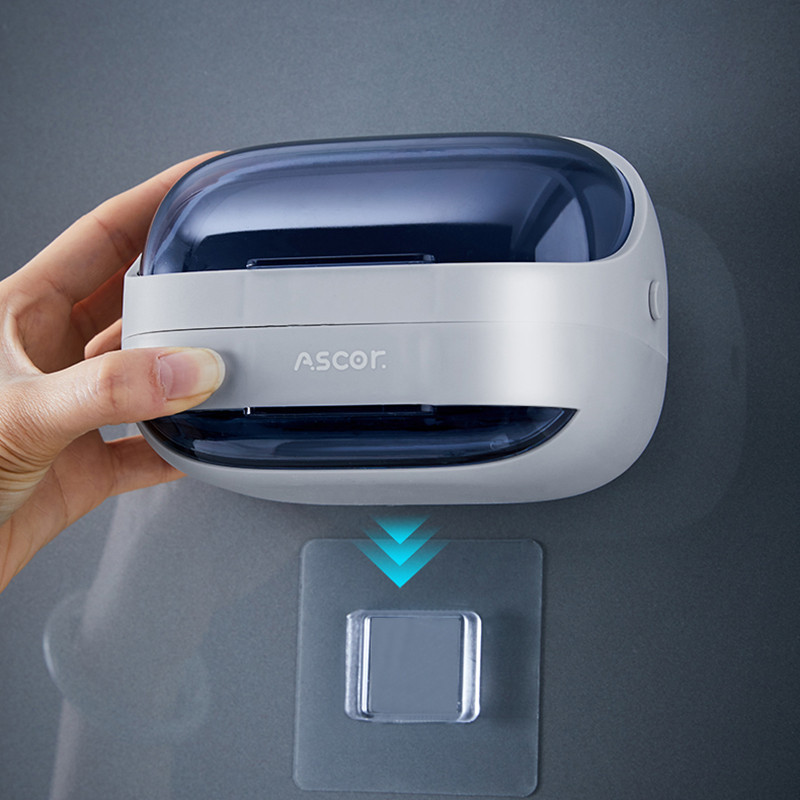 TERUP vandeniui atspari muilo dėžutė vonios kambariui prie sienos montuojama muilo indelė, skirta namų nusausinamai laikymo dėžutei, dulkėms atsparus vonios kambario priedų rinkinys