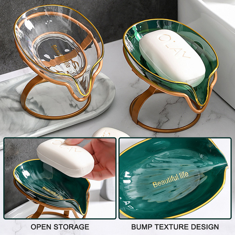 Önleeresztő szappantartó Szappandoboz Kagylótartó Szivacsos Tárolólemez Tapadókorongos Szappantál alkalmas Zuhanyzós Fürdőszoba Konyhába