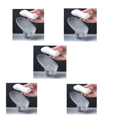 5db szappantartó levél alakú lefolyó szappan zuhany szappantartó doboz szivacs tárolótálca vízmentes tároló fürdőszoba állvány