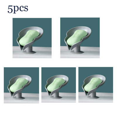 5db szappantartó levél alakú lefolyó szappan zuhany szappantartó doboz szivacs tárolótálca vízmentes tároló fürdőszoba állvány