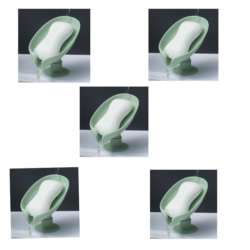 5db szappantartó levél alakú lefolyó szappan zuhany szappantartó doboz szivacs tárolótálca vízmentes tároló fürdőszoba állvány