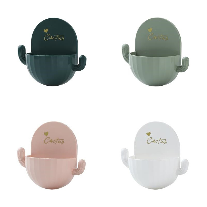 WIKHOSTAR Creative Cactus muilo dėžutė Daugiafunkcinė laikymo dėžutė Vonios Dušo Muilo Indelis Kempinėlių laikiklis Vonios Priedai