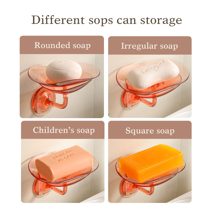 Sieninis žiedlapių muilo laikiklis 2 padėklai Muilo talpyklos dėžutė su vandens nutekėjimu Spalvingi skaidrūs vonios kambario muilo indai