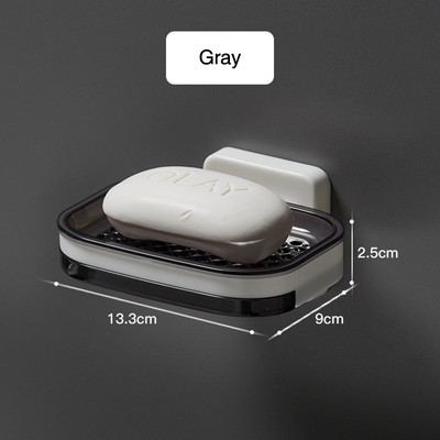 Nešiojamas pakabinamas muilo indas Vonios kambarys Dušo drenažo stovas Vonios padėklas Muilo laikymo užsklanda Rankų laikiklis Tualetas plastikinės talpyklos dėžutė