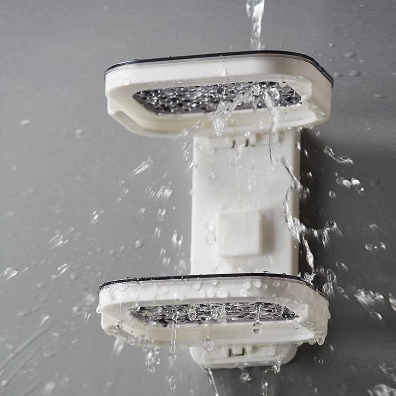 Nešiojamas pakabinamas muilo indas Vonios kambarys Dušo drenažo stovas Vonios padėklas Muilo laikymo užsklanda Rankų laikiklis Tualetas plastikinės talpyklos dėžutė