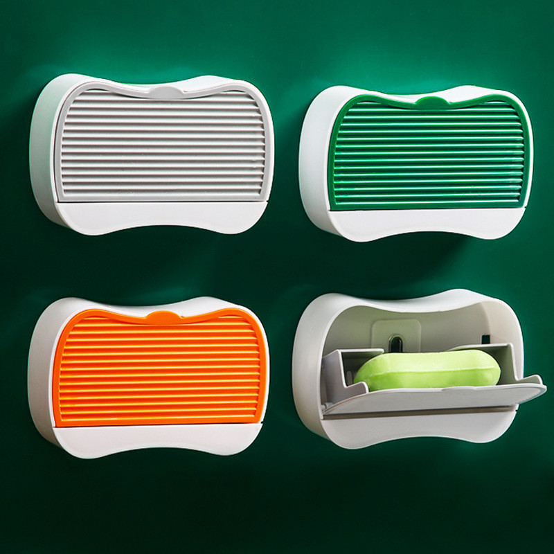 Zalijepite posudu za sudoper za sapun Zidni držač za sapun Stalak za pohranu WC školjke Odvojivi disk za pohranu Kutija za kupaonski pribor bez bušenja