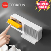 Naujas TOOKFUN Clamshell nutekėjimo muilo indas be perforacijos montavimas ant sienos montuojamas muilo dėžutė Creative Home vonios kambario virtuvės gaminys