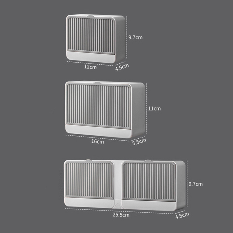 Naujas TOOKFUN Clamshell nutekėjimo muilo indas be perforacijos montavimas ant sienos montuojamas muilo dėžutė Creative Home vonios kambario virtuvės gaminys
