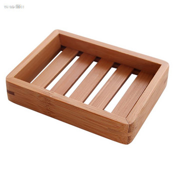 Vanzlife δημιουργικό μπάνιο χειροποίητο στραγγιστικό ξύλινο απλό κουτί σαπουνιού από μπαμπού