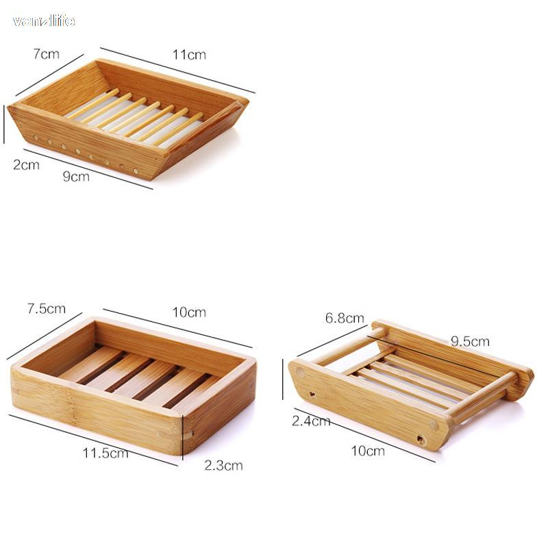 Vanzlife Creative vonios kambario rankų darbo drenuojanti medinė paprasta bambuko muilo dėžutė