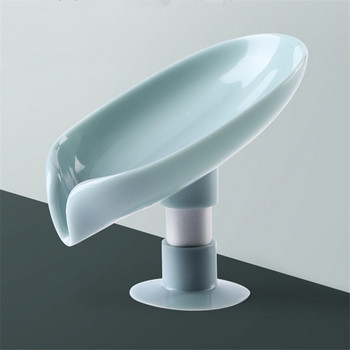 Сапунерка с форма на лист Свободно стоящ държач за оттичане на сапун Перфорирана стойка за вендуза Тоалетна Кутия за сапун за пране Аксесоари за баня