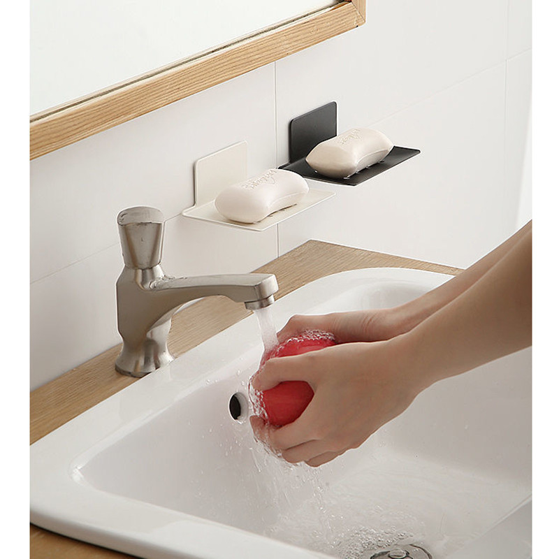 Kupaonska neperforirana aluminijska posuda za sapun Samoljepljiva posuda za sapun od nehrđajućeg čelika otporna na hrđu i izdržljiva, zadebljana posuda za sapun otporna na hrđu