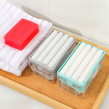 Πολυλειτουργικό κουτί σαπουνιού αφρού Σχάρα ράφι Σαπουνιού Καθαρισμός Πιάτων Μπάνιου Αποθήκευση Κουτί δοχείου Πλυντήριο ρούχων Hands-free Κουτί σαπουνιού