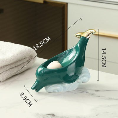 Könnyű luxus állati formájú szappantartó Kerámia Hordozható szappantartó WC-szervező Szappan csomagolódobozok Fürdőszoba kiegészítők