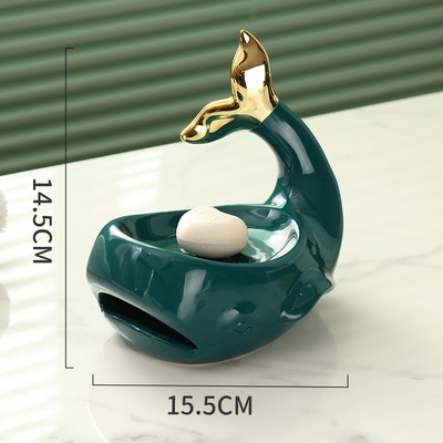 Könnyű luxus állati formájú szappantartó Kerámia Hordozható szappantartó WC-szervező Szappan csomagolódobozok Fürdőszoba kiegészítők