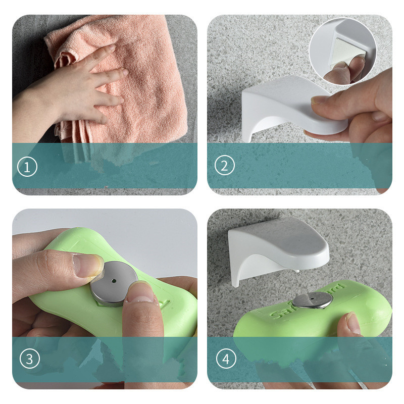 Μπάνιο Ισχυρή μαγνητική βάση αποθήκευσης σαπουνιού Εξάρτημα τοίχου Προσκόλληση σαπουνιών Δοχείο σαπουνάδας για τουαλέτα κουζίνας Τουαλέτα Σπίτι