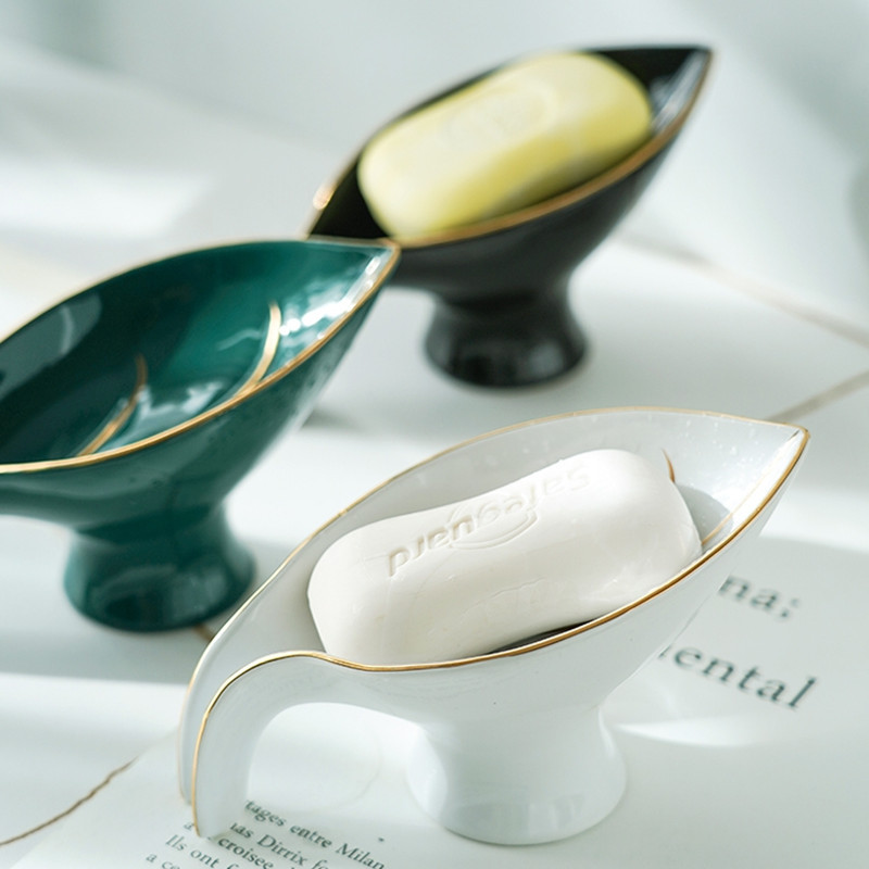 Keramička posuda za sapun Lagana luksuzna kutija za pakiranje odvoda Kuhinjska kutija za pohranu Poklopac za sapun Polica za kupaonicu