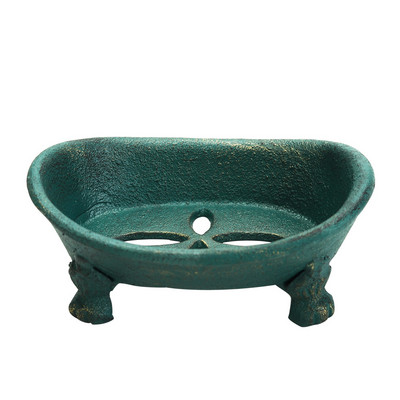 Sungmor stalo muilo indų padėklas vonios virtuvei – gražios formos ir senovinė žalia apdaila – tvirtas ketaus apdaila