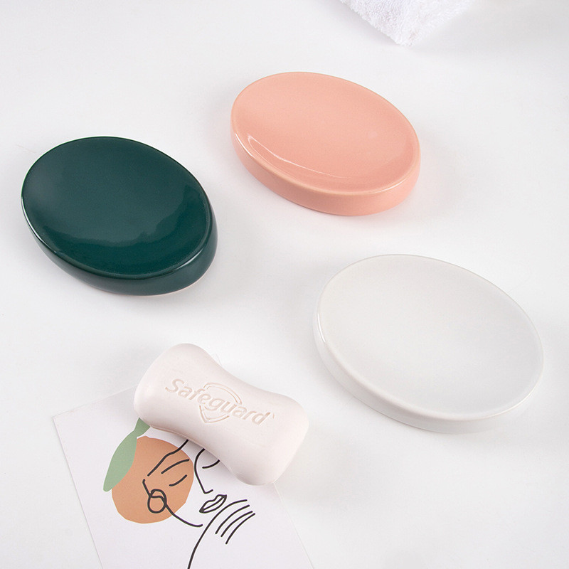 Nordijska kupaonska keramička posuda za sapun Luksuzna crno/bijela mat okrugla kutija za sapun Kućni hotelski dodaci za kupaonicu