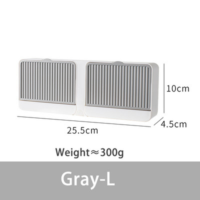 Kreatív falra szerelhető ütésmentes szappandoboz fedővel leeresztő állvány dupla rácsos fali szappantartó szappantartó fürdőszobai adagolóhoz