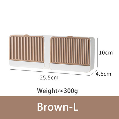 Kreatív falra szerelhető ütésmentes szappandoboz fedővel leeresztő állvány dupla rácsos fali szappantartó szappantartó fürdőszobai adagolóhoz